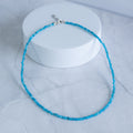 Apatite Gemstone Necklace with Sterling Silver Clasp – 3–4mm | 39–42cm