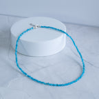 Apatite Gemstone Necklace with Sterling Silver Clasp – 3–4mm | 39–42cm