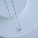 Sterling Silver Moissanite Solitaire Pendant Necklace – 1ct