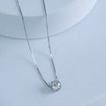 Sterling Silver Moissanite Solitaire Pendant Necklace – 1ct