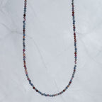 Sapphire Gemstone Necklace with Sterling Silver Clasp – 3–4mm | 40–43cm