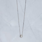 Sterling Silver 0.5ct Moissanite Fixed Pendant Necklace – 40+3cm