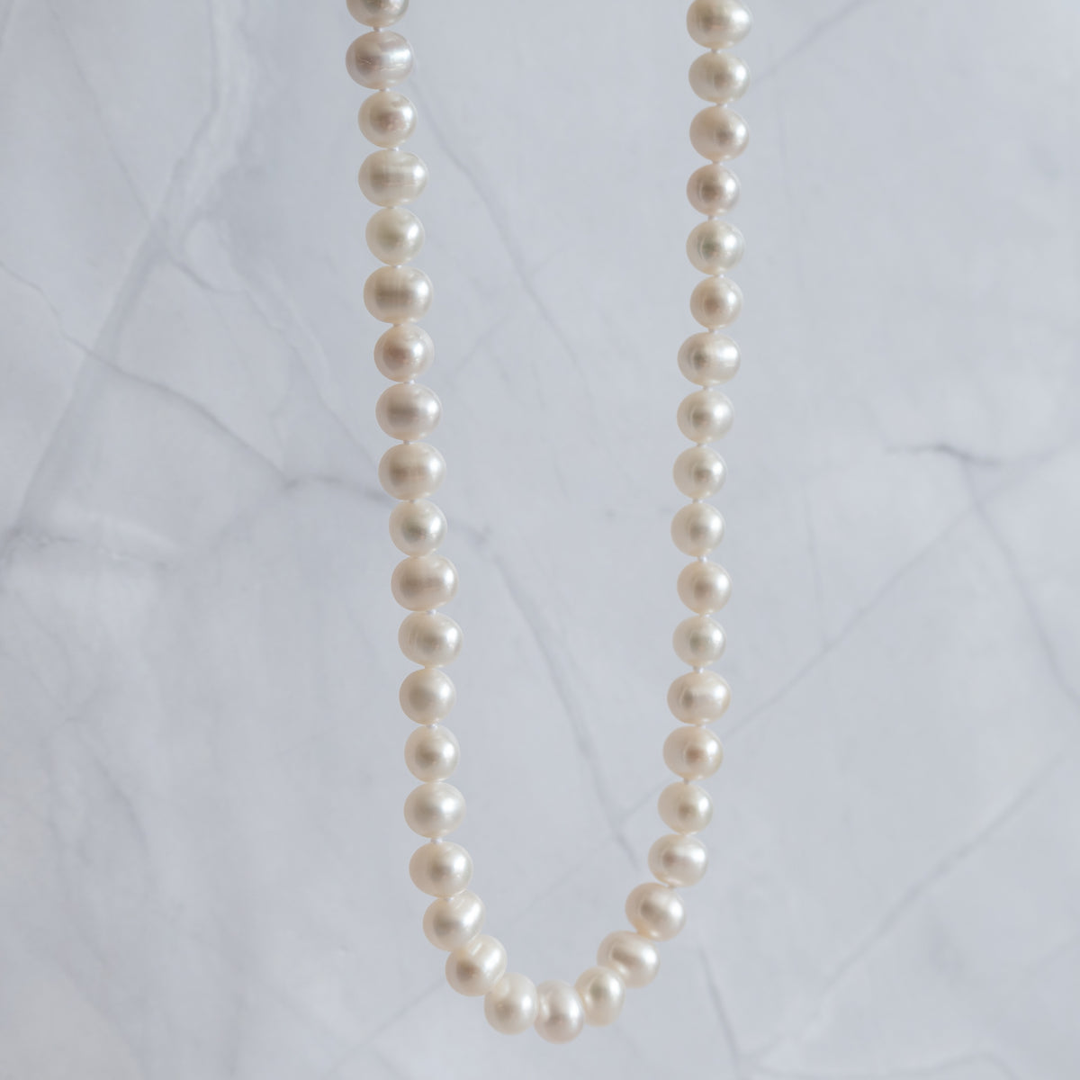Freshwater Pearl Necklace with Sterling Silver Clasp – 6–7mm | 38–42cm