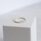 Sterling Silver Moissanite Wishbone Ring – 0.29ct