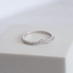 Sterling Silver Moissanite Wishbone Ring – 0.29ct