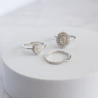 Sterling Silver Moissanite Wishbone Ring – 0.29ct