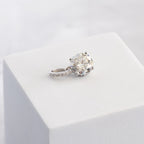 Sterling Silver 3ct Moissanite Solitaire Pendant – 9mm