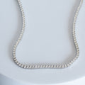 Sterling Silver Moissanite Tennis Necklace – 3mm Moissantes| 39cm