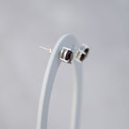 Sterling Silver Garnet Semi-Precious Stone Stud Earrings - Terciany 