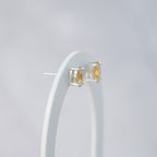 Sterling Silver Citrine Semi-Precious Stone Stud Earrings - Terciany 