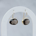Oval Cody semi precious stone drop earrings