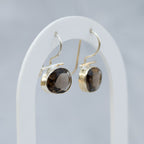 Oval Cody semi precious stone drop earrings