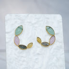 Halfmoon Semi Precious Hoops - Terciany 