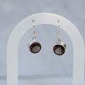 Sterling Silver Smoky Topaz Drop Earrings – 28mm - Terciany 