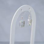 Sterling Silver Green Amethyst Drop Earrings – 30mm - Terciany 