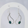 Sterling Silver Emerald Pear-Shaped Drop Earrings – 25mm - Terciany 