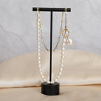 Gold Anne Paperclip and Pearl Necklace - Terciany 