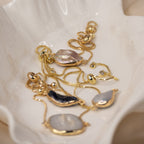 Gold Adjustable Freshwater pearl bracelet - Terciany 