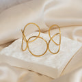 Gold Circle cuff bangle - Terciany 