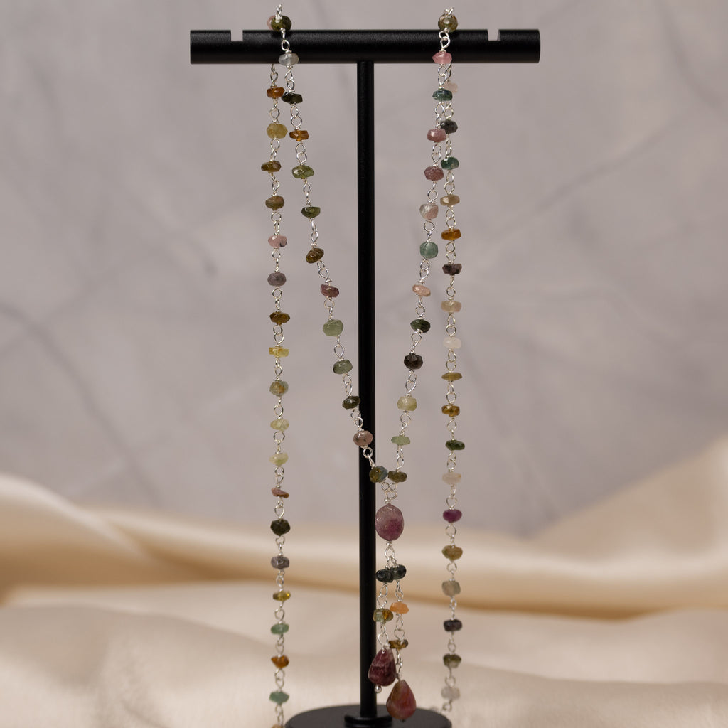 Semi Preciouse nugget necklace