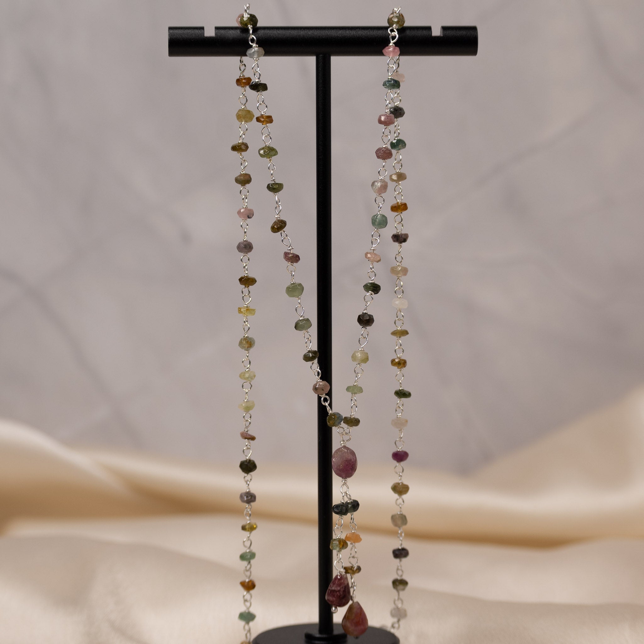Semi Preciouse nugget necklace