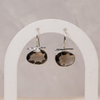 Oval Cody semi precious stone drop earrings - Terciany 