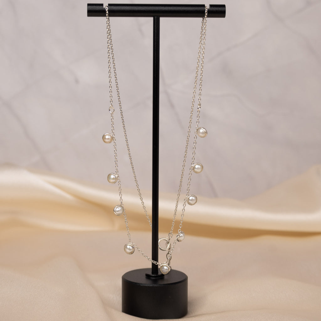 Freshwater pearl drop necklace