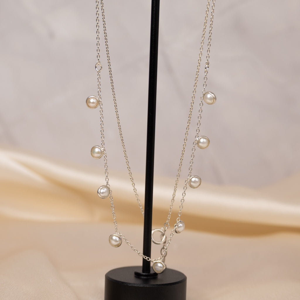 Freshwater pearl drop necklace