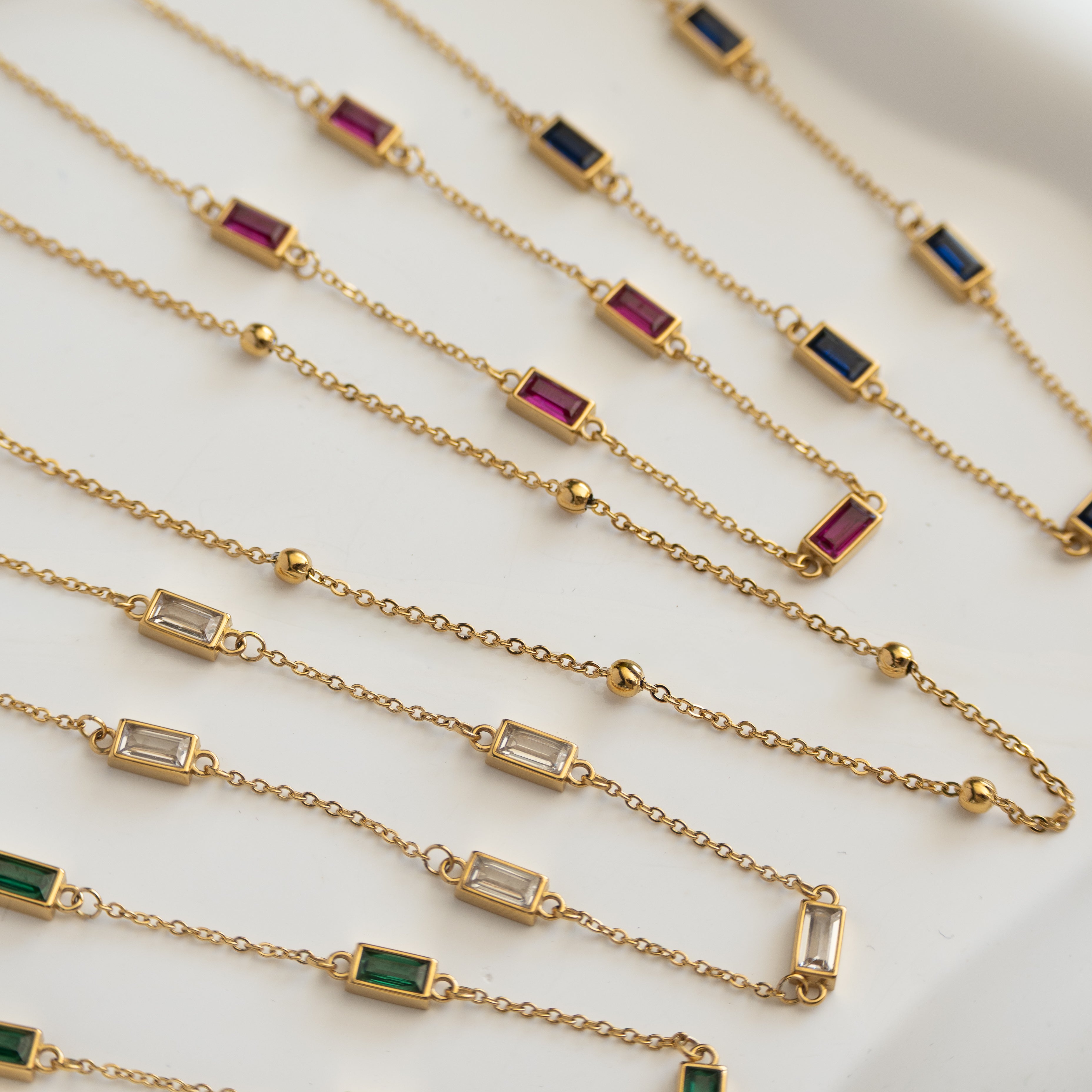 Gold and Blue Megs necklace