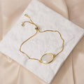 Gold Bracelet with Opalite Semi Precious stone - Terciany 