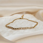 Gold and Clear Half Tennis Bracelet - Terciany 