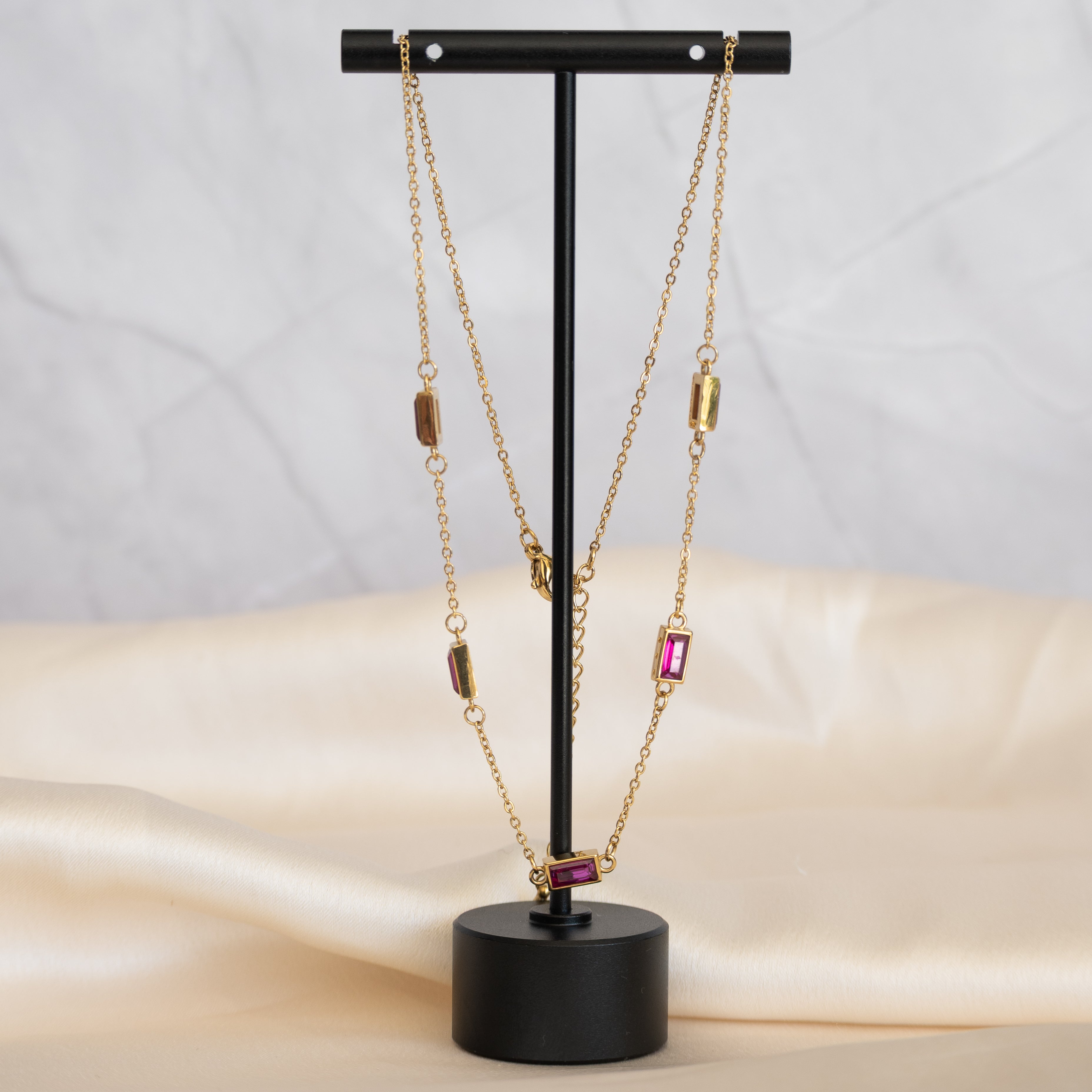 Pienk and Gold Megs necklace