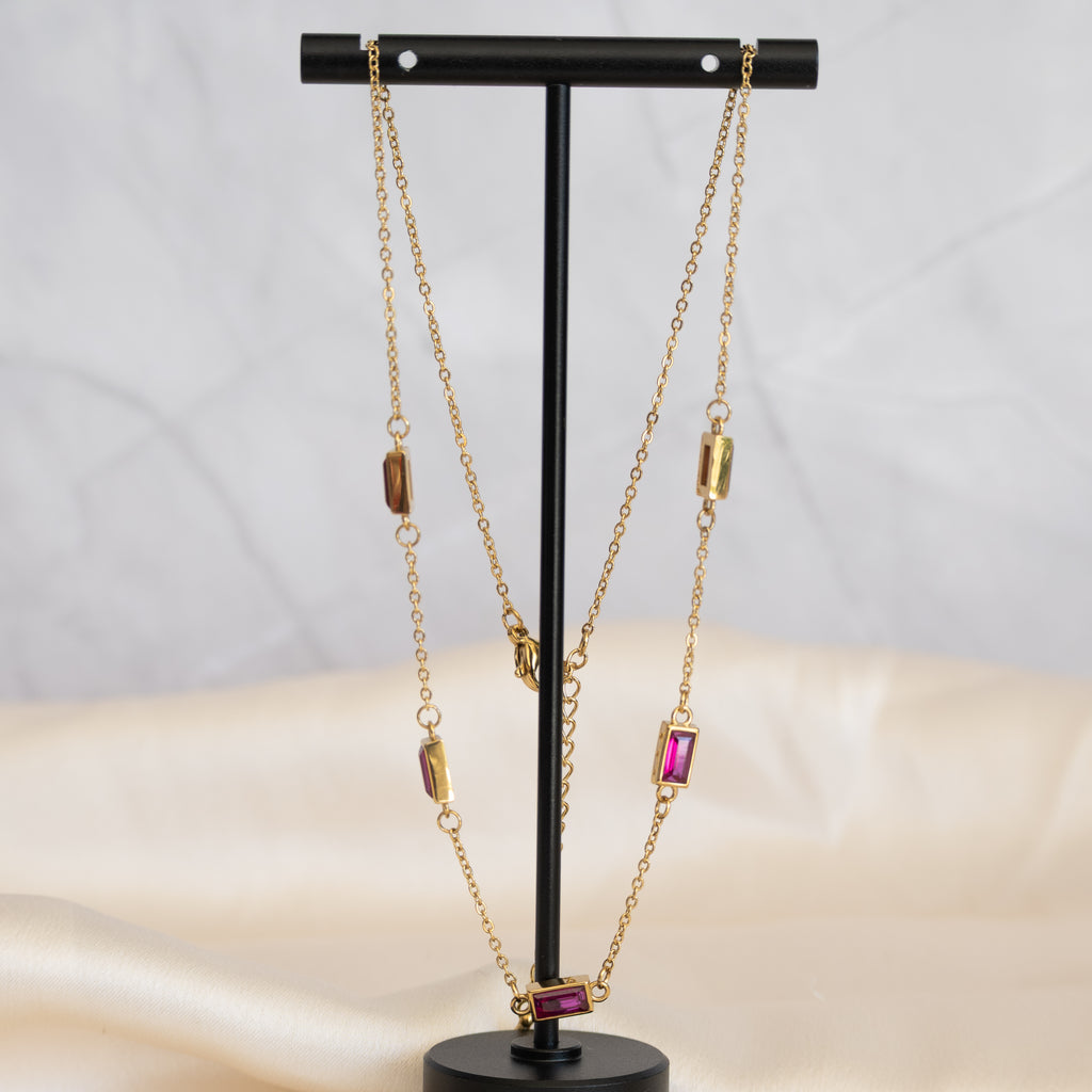 Pienk and Gold Megs necklace