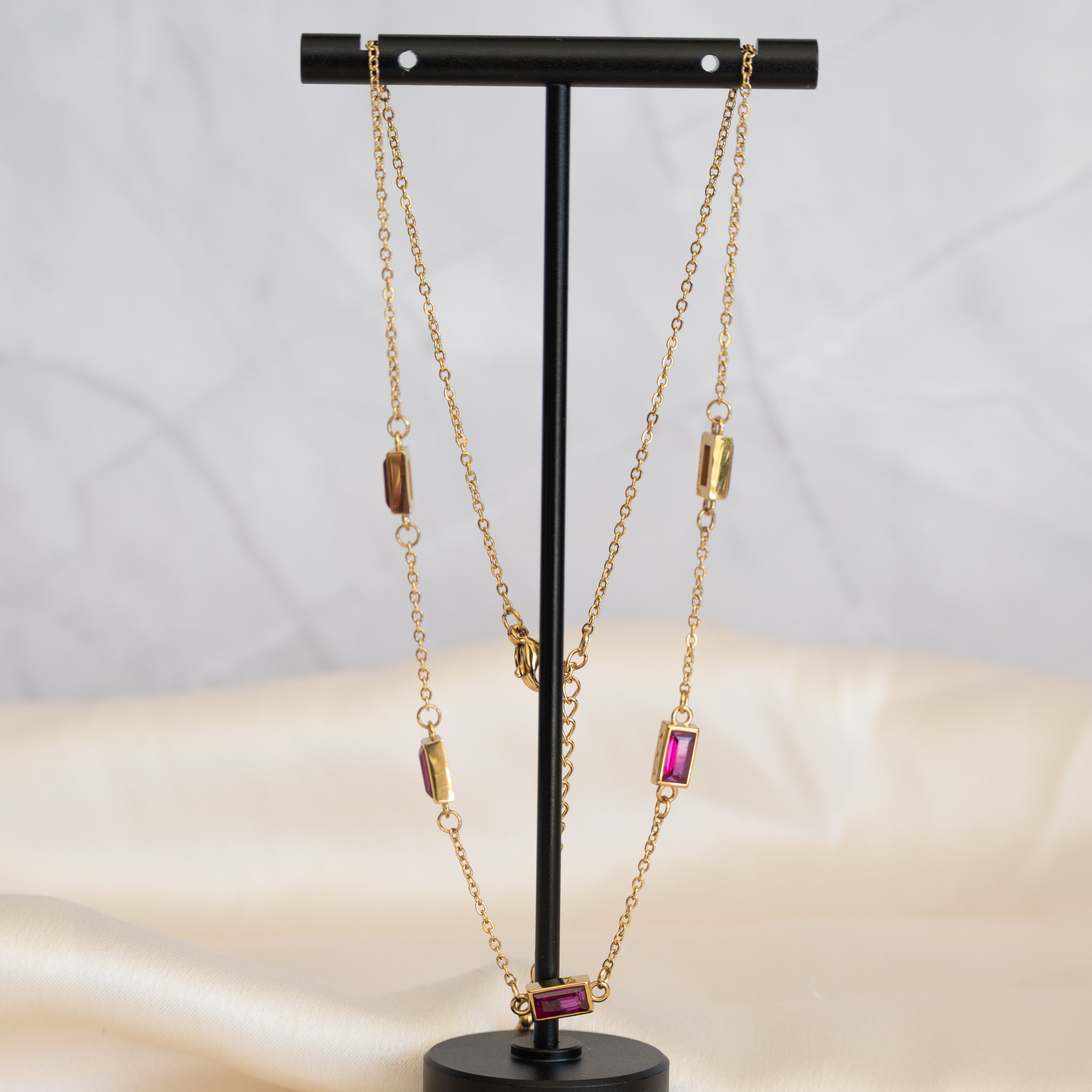 Pienk and Gold Megs necklace