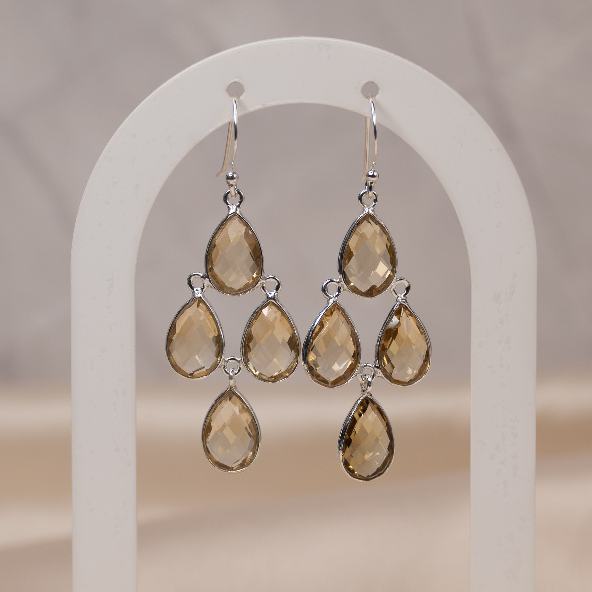 Citrine Chandelier drop earrings