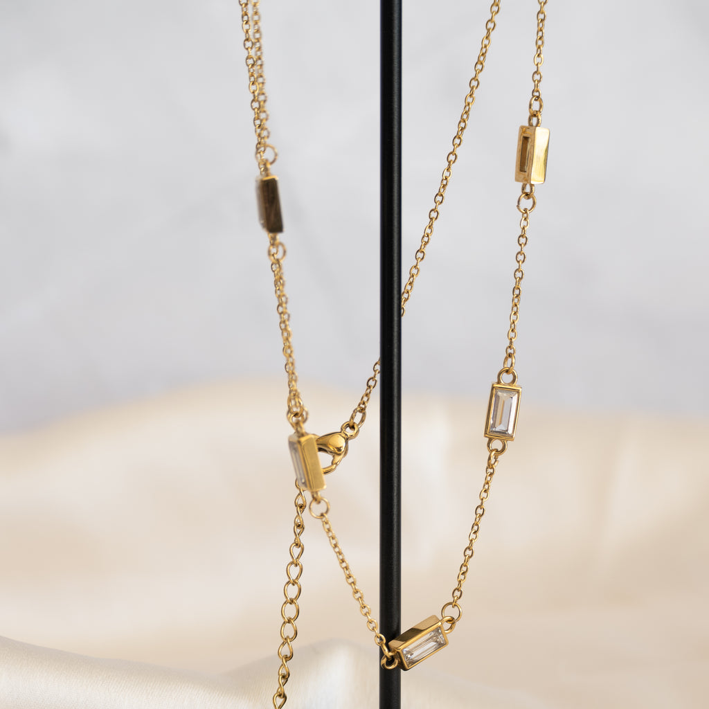 Blue and Gold Megs Necklace