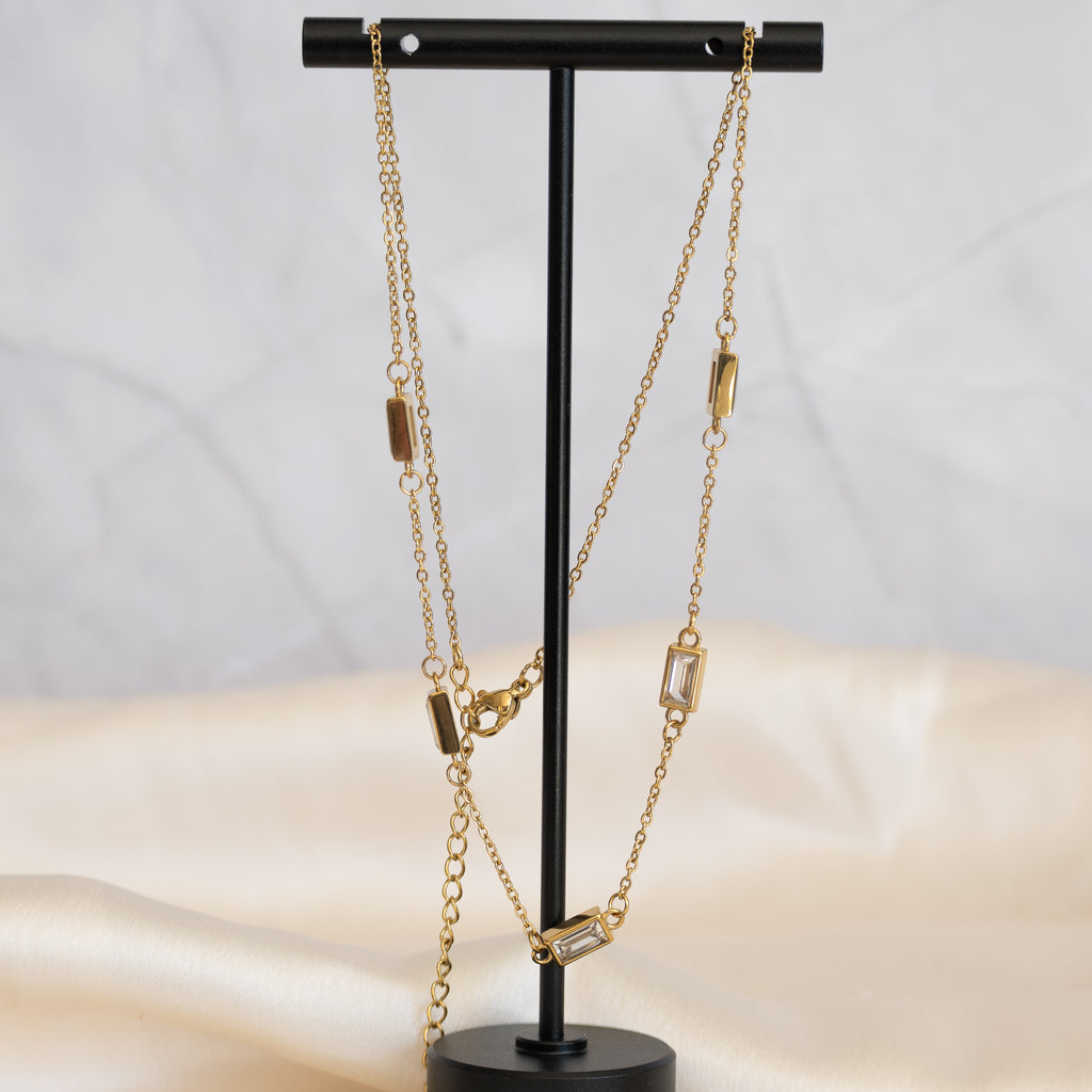Blue and Gold Megs Necklace