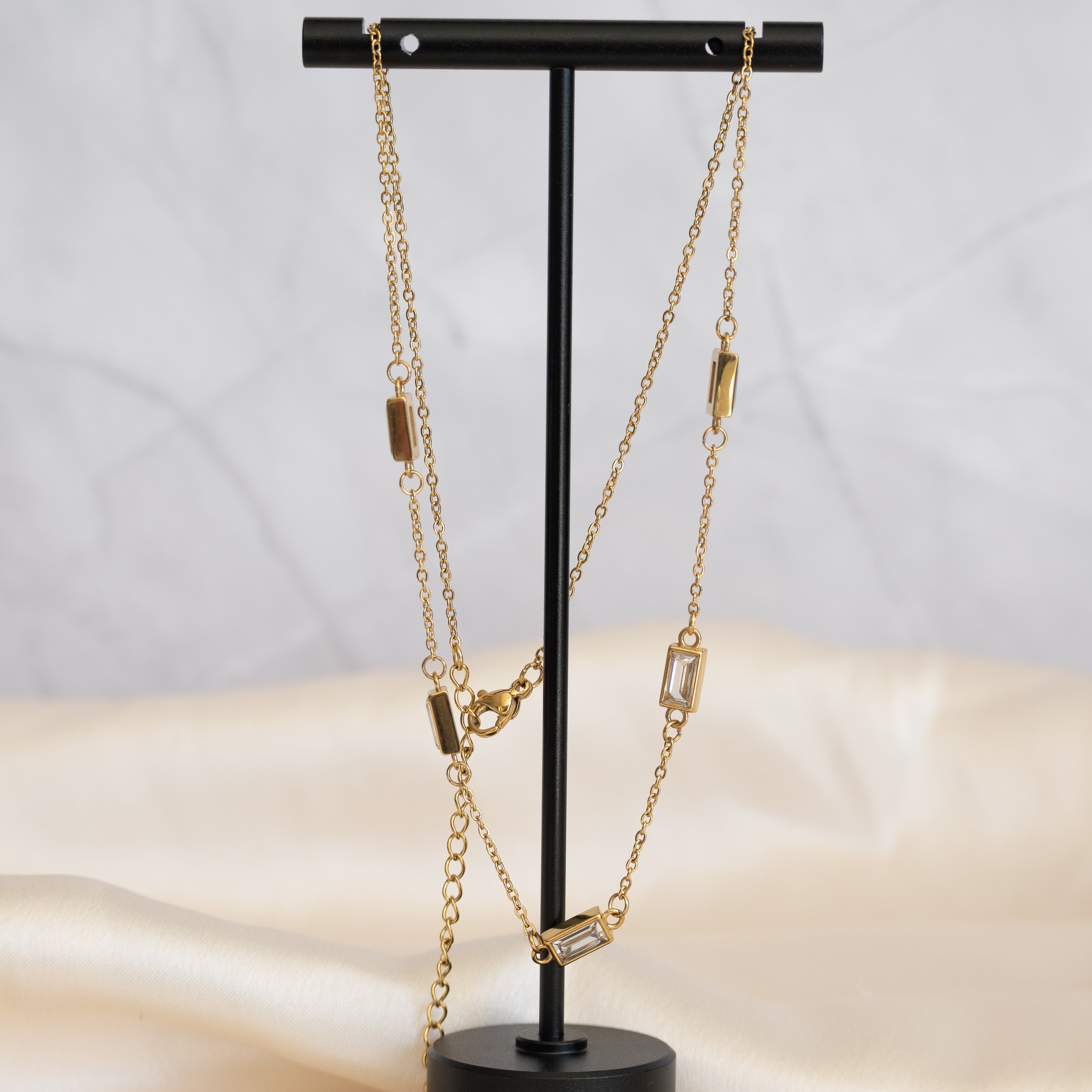 Blue and Gold Megs Necklace