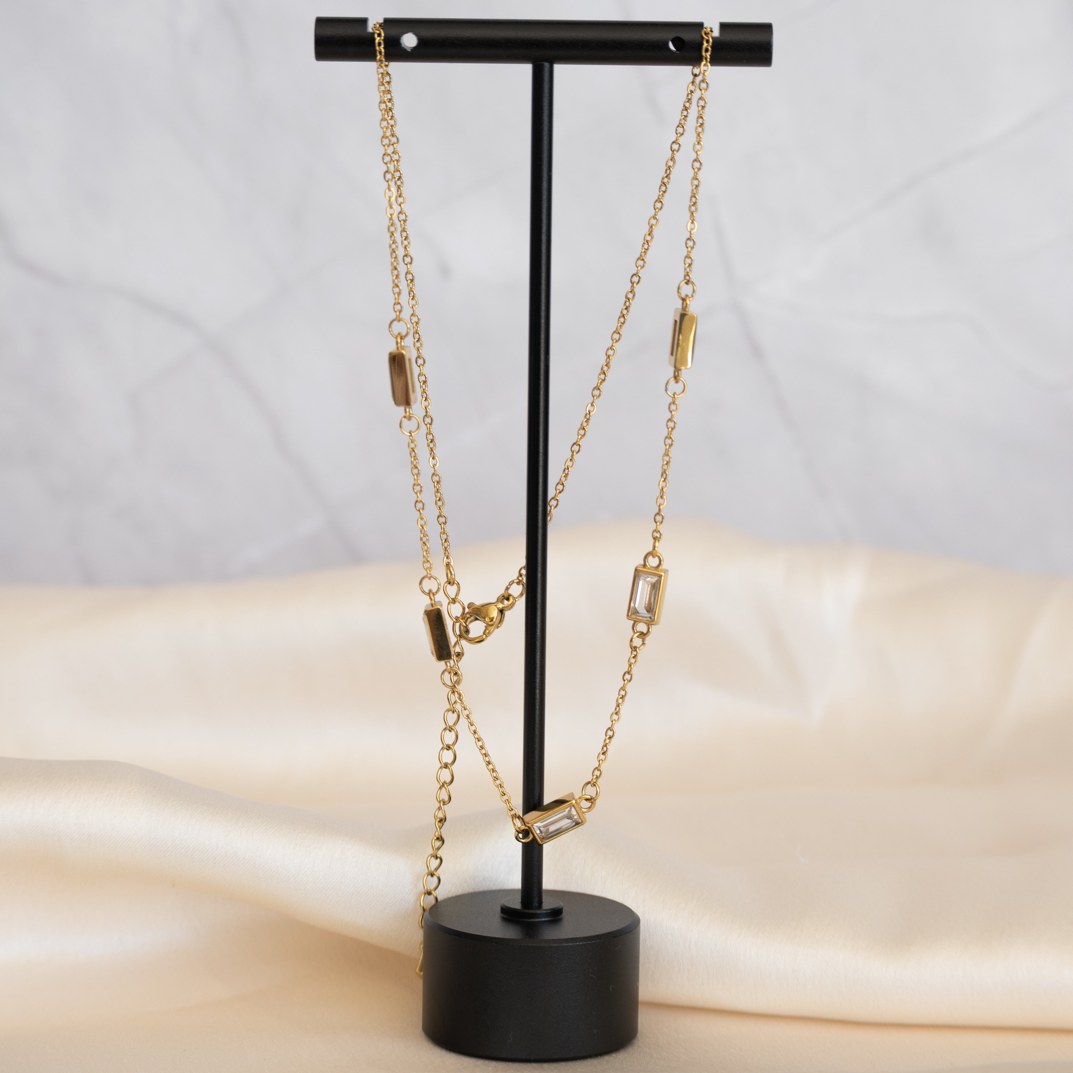 Blue and Gold Megs Necklace