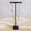 Gold Megs Necklace with Green Stones - Terciany 