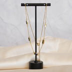 Gold Megs Necklace with Blue Stones - Terciany 