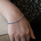 Tanzanite dangly bead bracelet - Terciany 