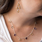 Semi-Precious Stone Drop Necklace - Terciany 