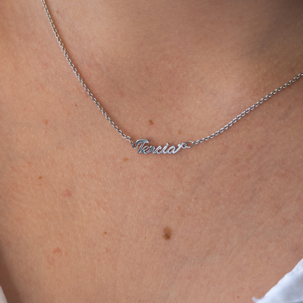 Petite Personalised Sterling Silver Name Necklace - Terciany 
