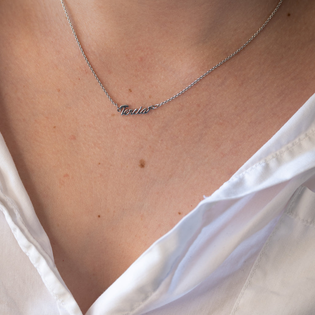Petite Personalised Sterling Silver Name Necklace - Terciany 
