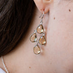 Citrine Chandelier drop earrings - Terciany 