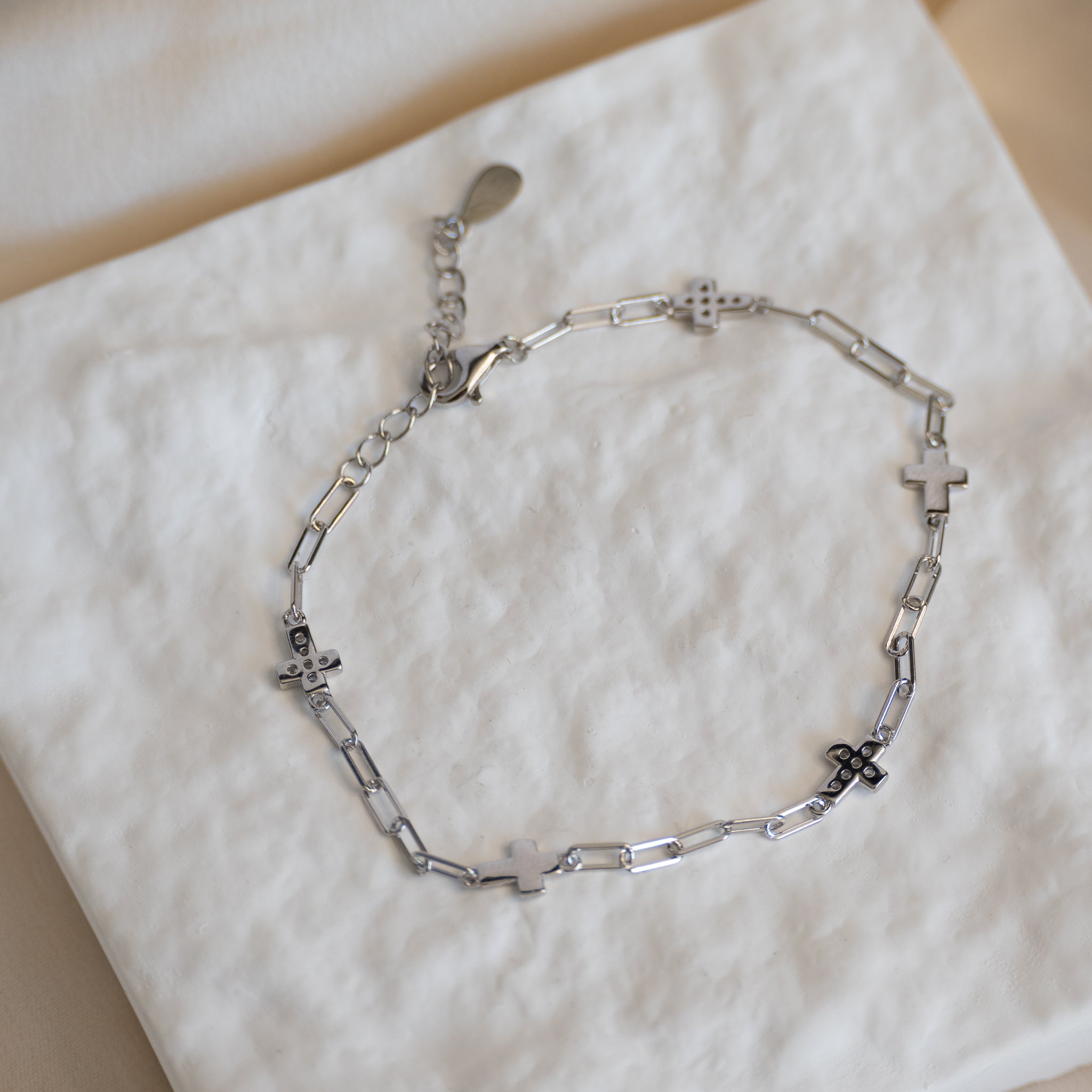 Cross Paperclip Bracelet