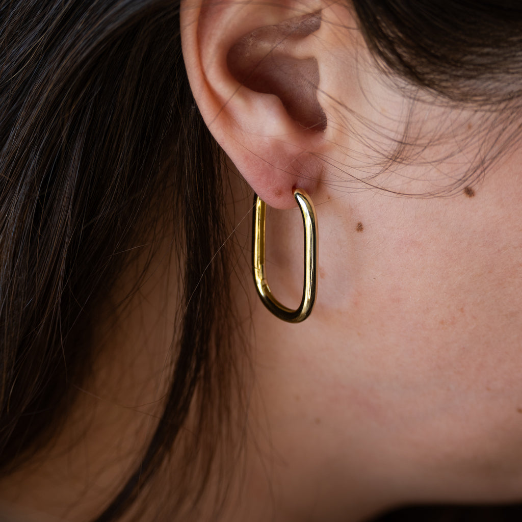 Large Paperclip Huggy earrings - Terciany 