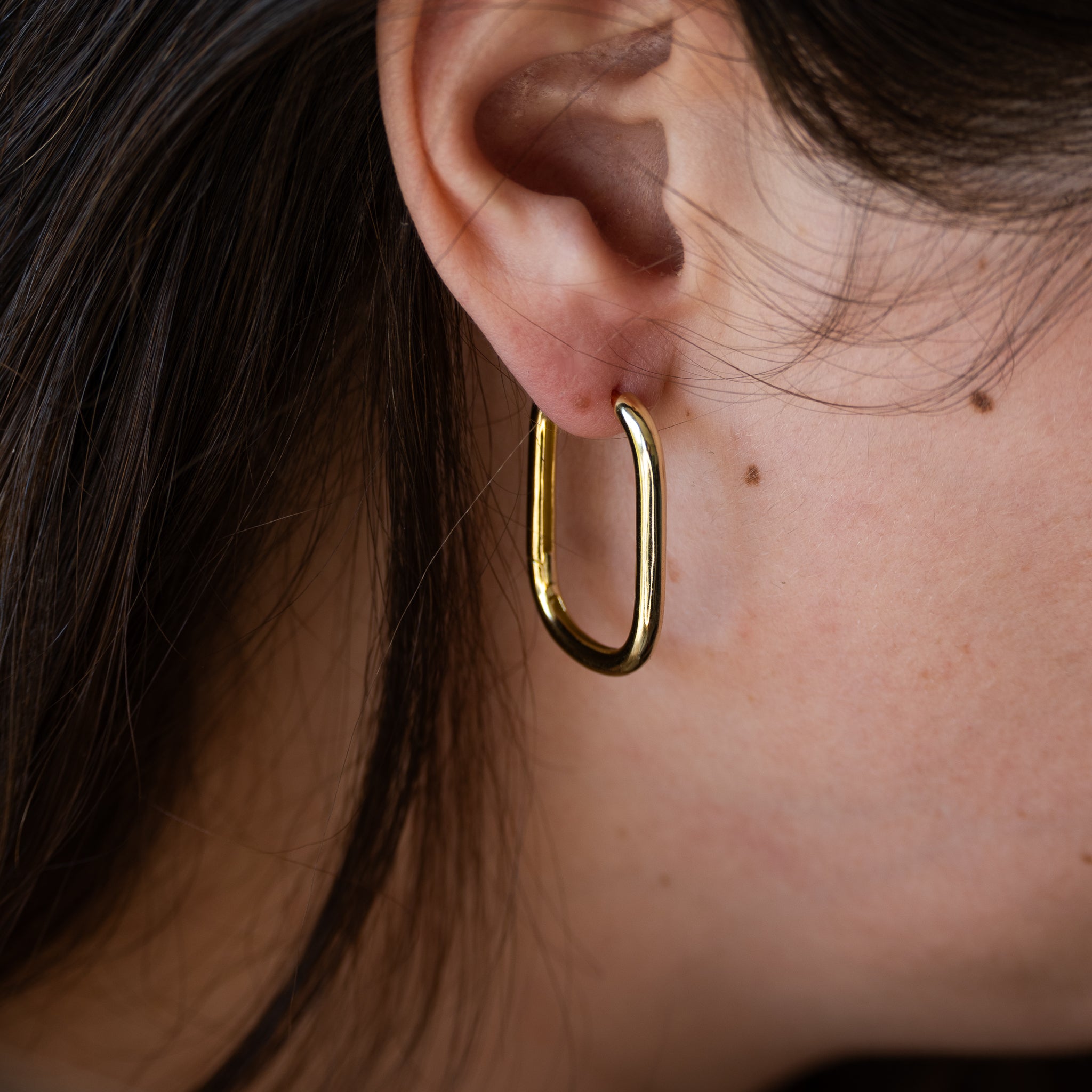 Large Paperclip Huggy earrings - Terciany 