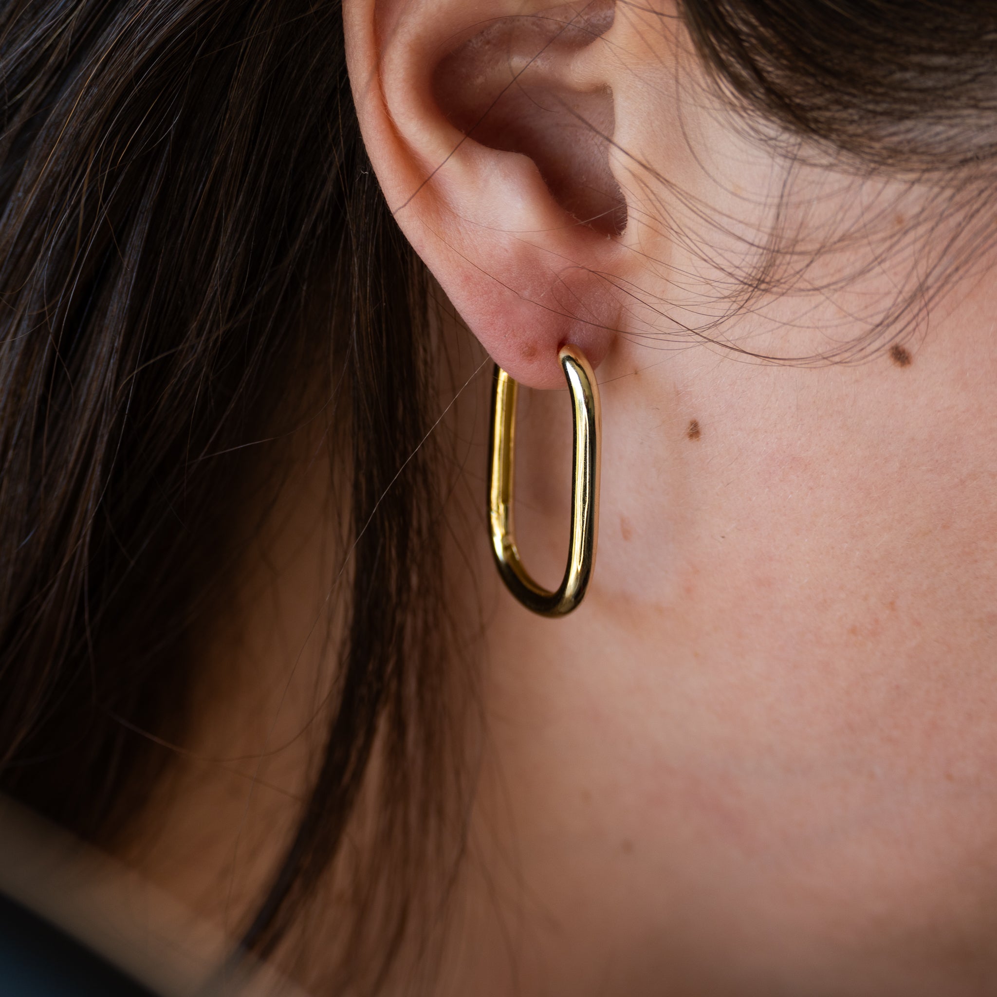 Large Paperclip Huggy earrings - Terciany 